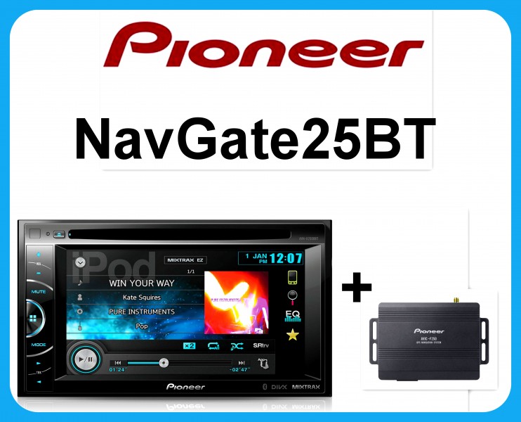 Pioneer NavGate 25bt 2din Navigation DVD USB Bluetooth avhx2500bt