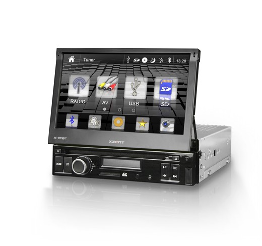 XZENT X-101BT 1-Din Moniceiver mit Bluetooth USB SD DVD MP3 WMA - Afbeelding 1 van 1